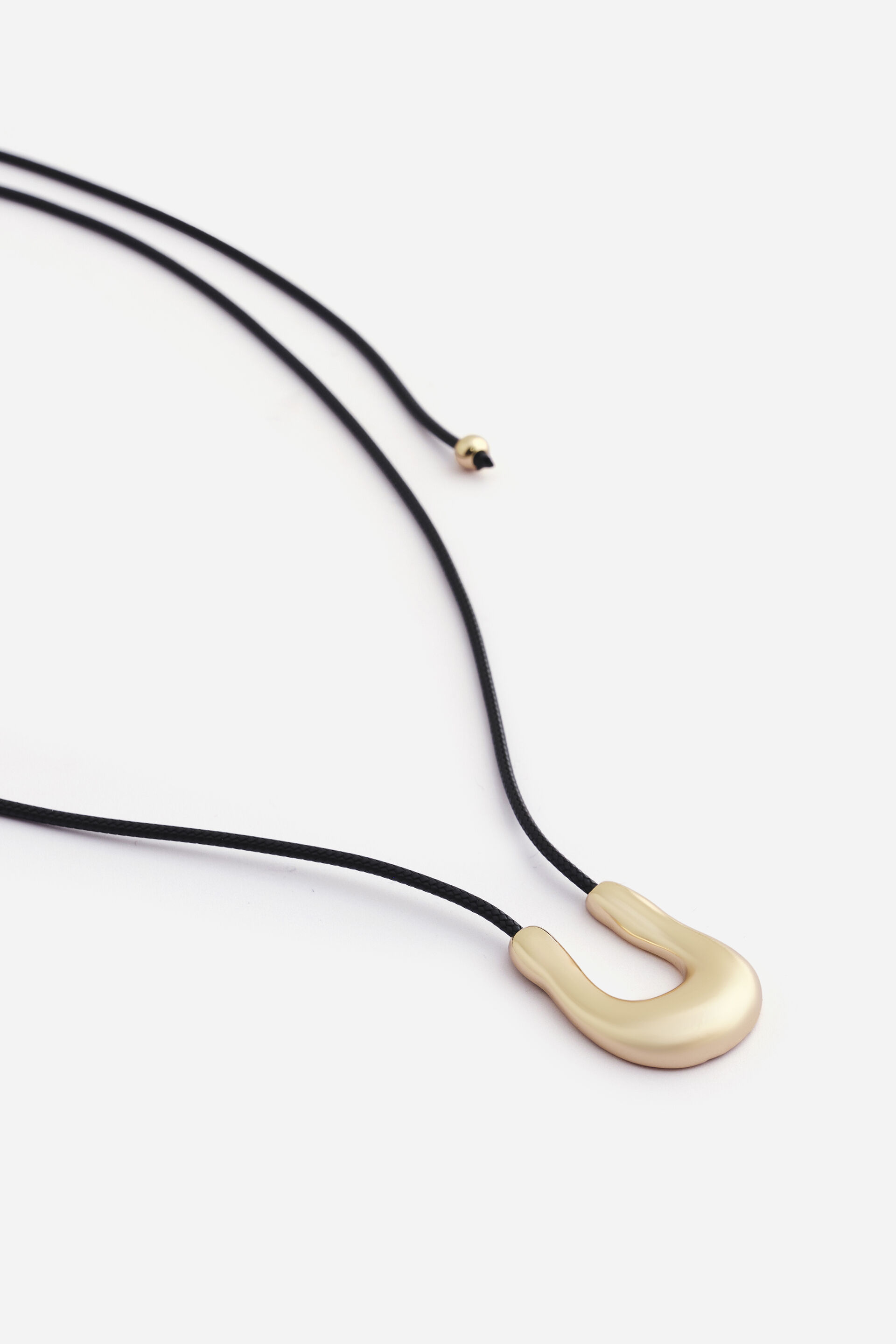 Pendant Cord Necklace in Gold, , image 2